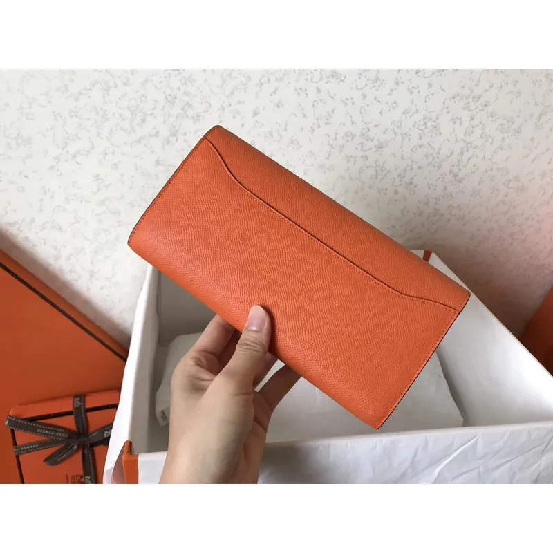 Hermes Orange Epsom Constance Dlouhá Peněženka