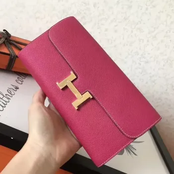 Hermes Peach Epsom Constance Dlouhá Peněženka