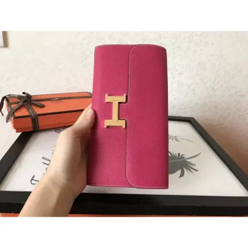 Hermes Peach Epsom Constance Dlouhá Peněženka