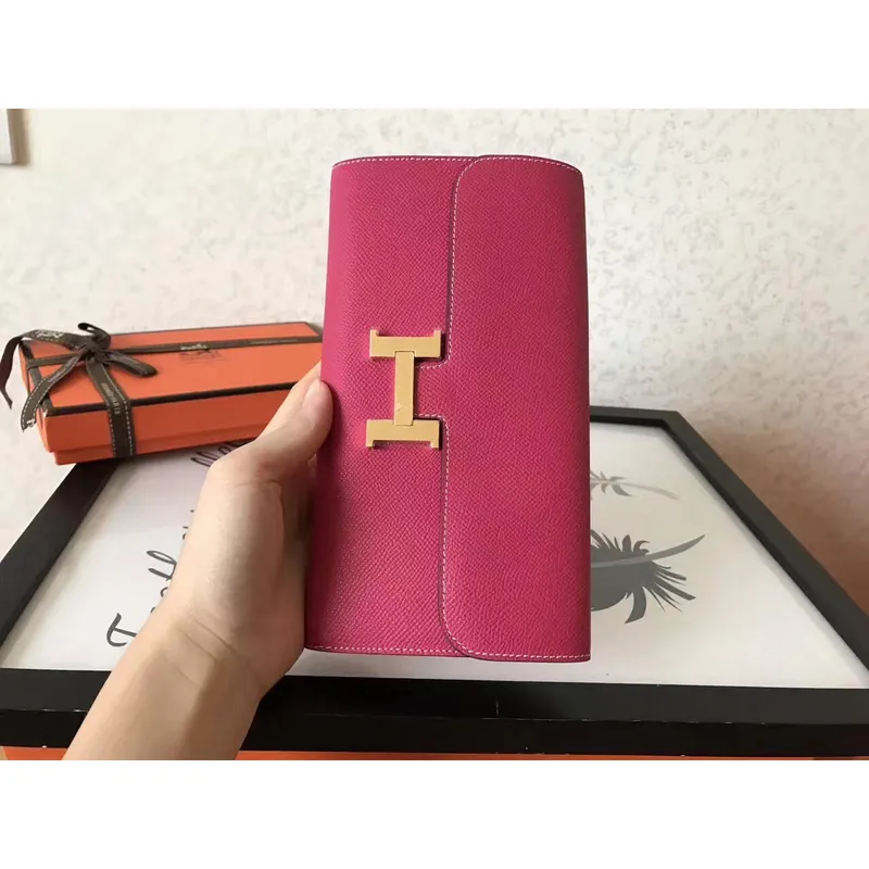 Hermes Peach Epsom Constance Dlouhá Peněženka