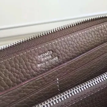 Hermes Etoupe Clemence Azap Zipová Peněženka