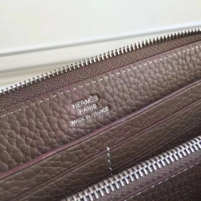 Hermes Etoupe Clemence Azap Zipová Peněženka