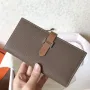 Hermes Bi Color Epsom Bearn Peněženka Taupe/Hnědá