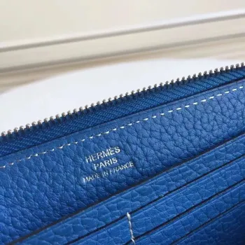 Hermes Blue Clemence Azap Zipová Peněženka