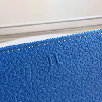 Hermes Blue Clemence Azap Zipová Peněženka