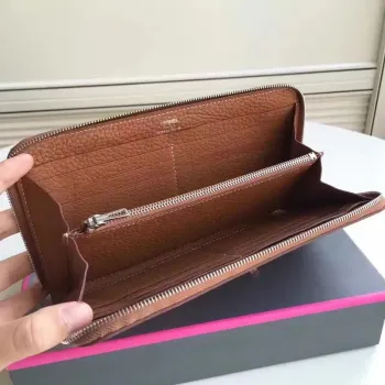 Hermes Brown Clemence Azap Zipová Peněženka