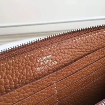 Hermes Brown Clemence Azap Zipová Peněženka