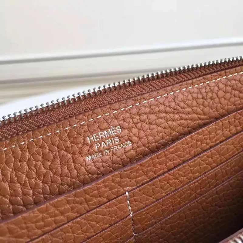 Hermes Brown Clemence Azap Zipová Peněženka