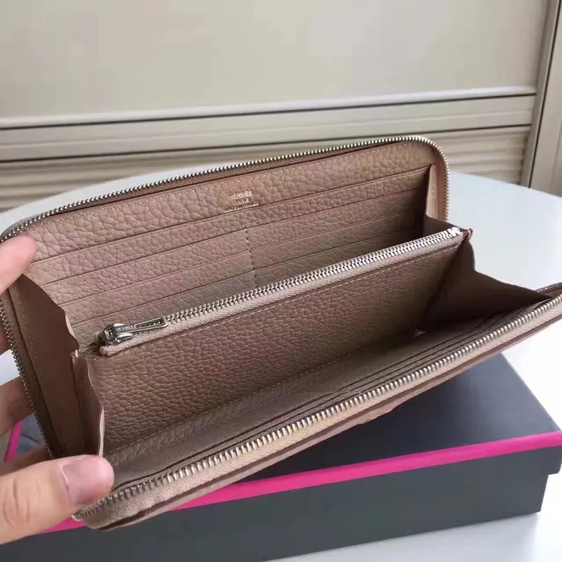 Hermes Grey Clemence Azap Zipová Peněženka