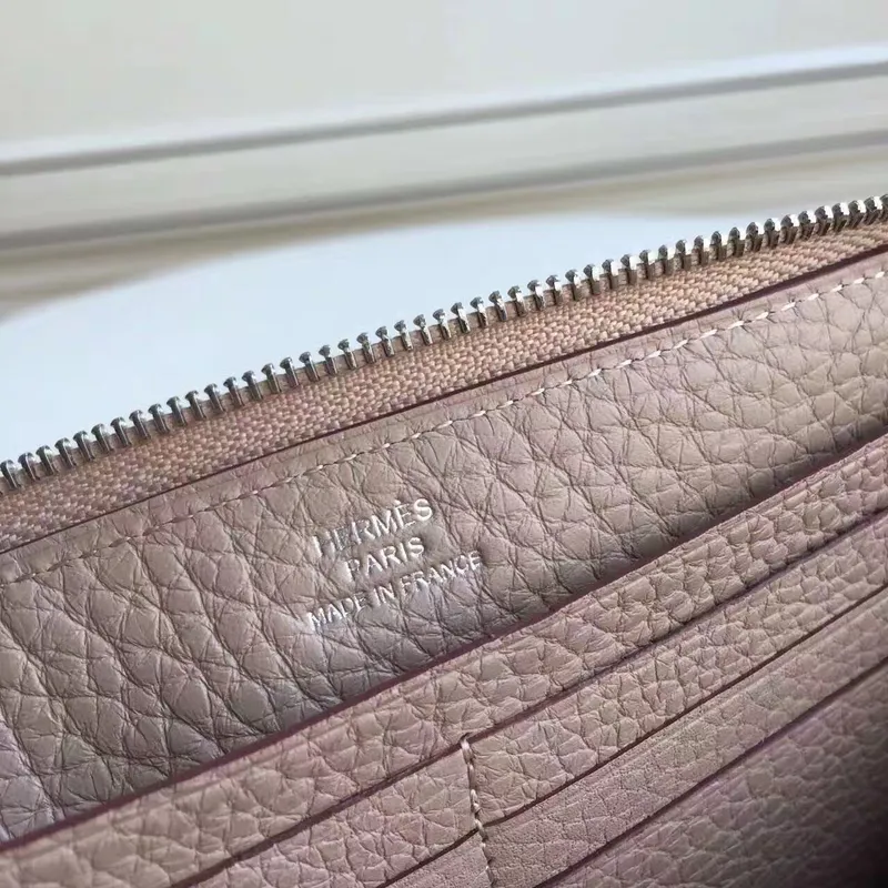 Hermes Grey Clemence Azap Zipová Peněženka