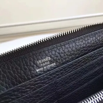 Hermes Black Clemence Azap Zipová Peněženka