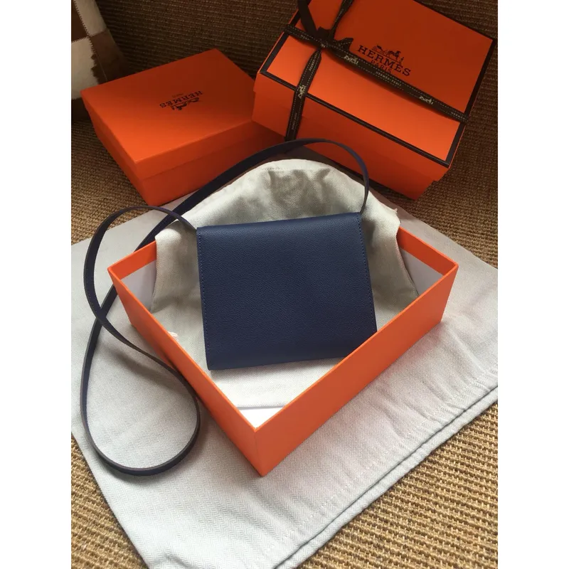 Hermes Sapphire Clic 16 Peněženka s popruhem