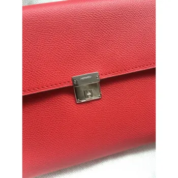 Hermes Red Clic 16 Peněženka s Popruhem