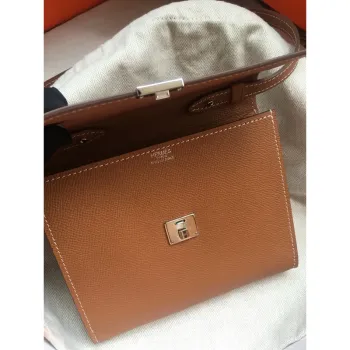 Hermes Brown Clic 16 Peněženka s Páskem