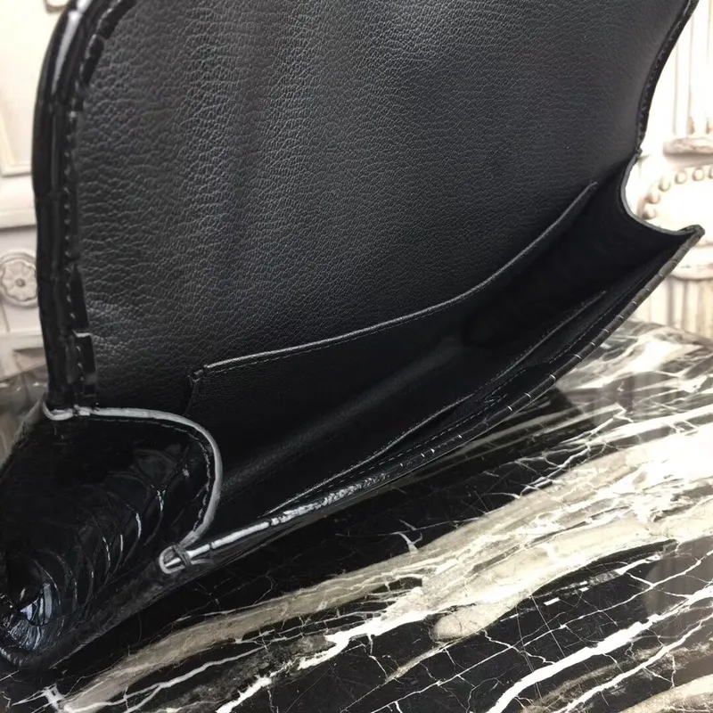 Hermes Jige Elan 29 Kabelka v černé krokodýlí kůži