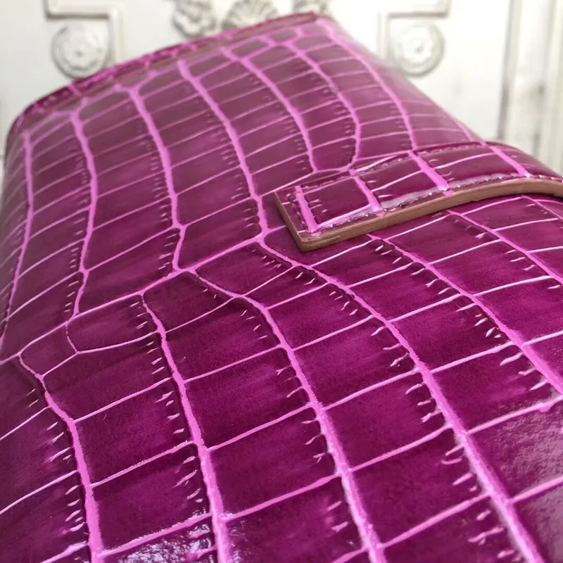 Hermes Jige Elan 29 Kabelka v růžové krokodýlí kůži