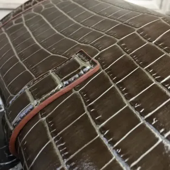 Hermes Jige Elan 29 Kabelka v čokoládové krokodýlí kůži