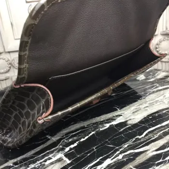 Hermes Jige Elan 29 Kabelka v čokoládové krokodýlí kůži