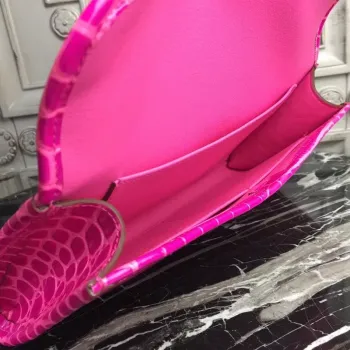 Hermes Jige Elan 29 Kabelka v růžové červené krokodýlí kůži