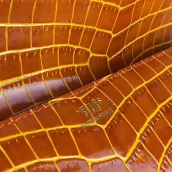 Kabelka Hermes Medor v oranžové krokodýlí kůži