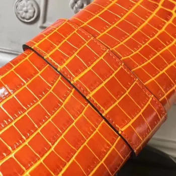 Kabelka Hermes Medor v oranžové krokodýlí kůži