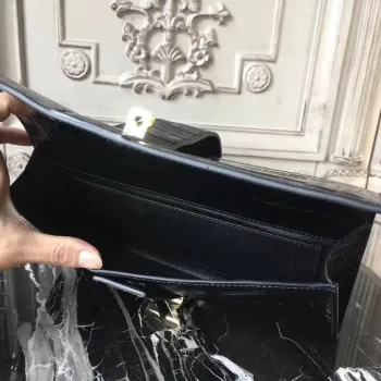 Kabelka Hermes Medor v černé krokodýlí kůži