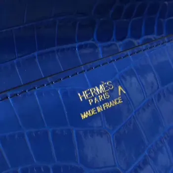 Hermes Medor Clutch Bag v modré krokodýlí kůži